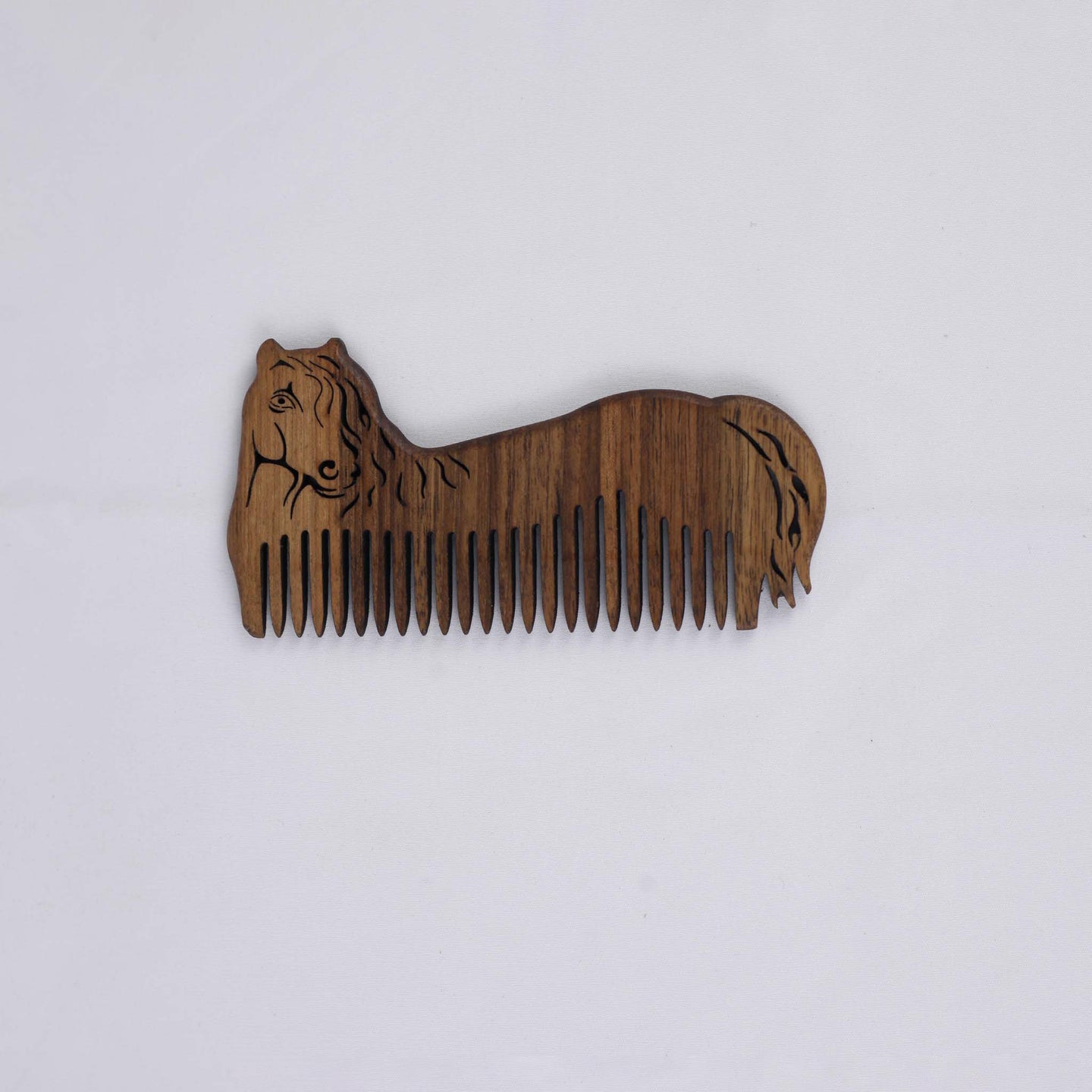 Wooden Comb With A Horse