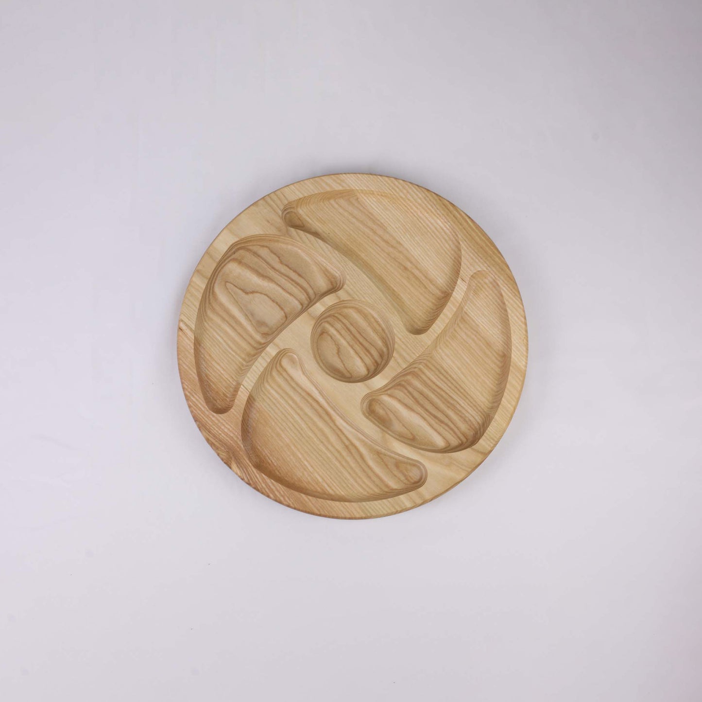 Round Wooden Platter (5 divisions)