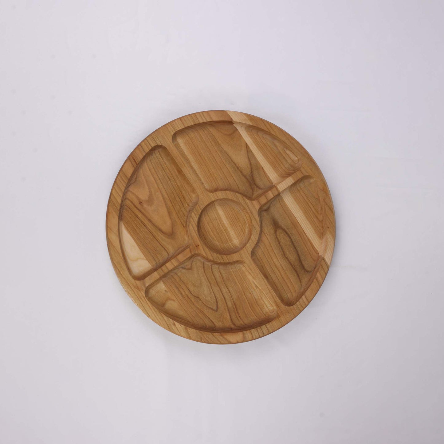 Round Wooden Platter (5 divisions)