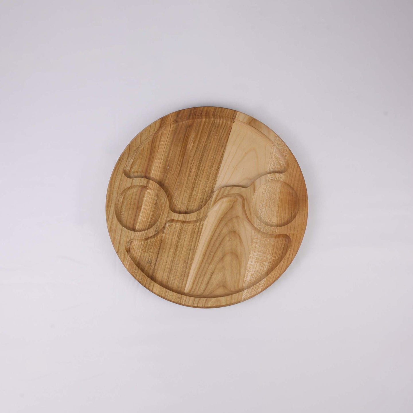 Round Wooden Platter (4 divisions)