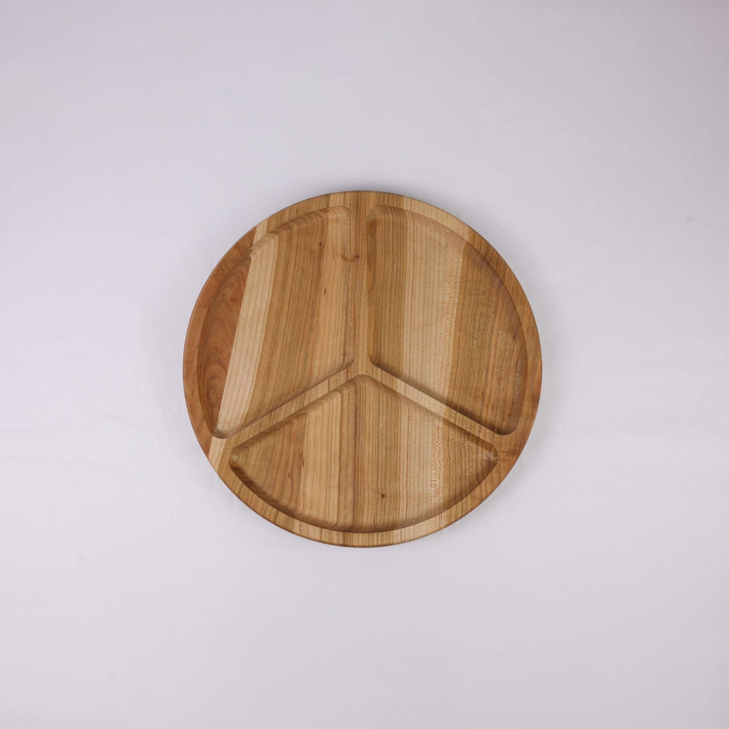 Round Wooden Platter (3 divisions)