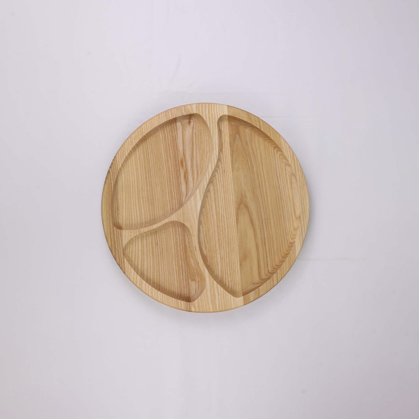 Round Wooden Platter (3 divisions)