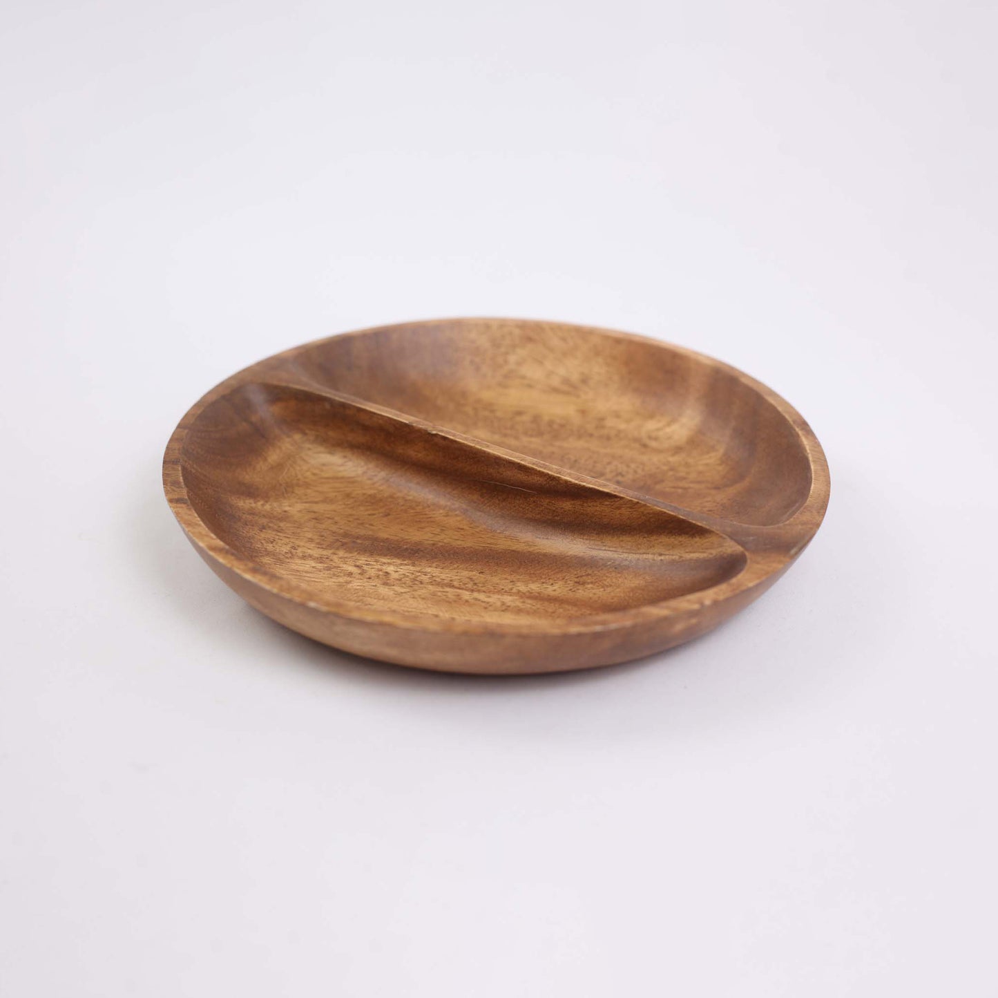 Round Wooden Platter (2 divisions)