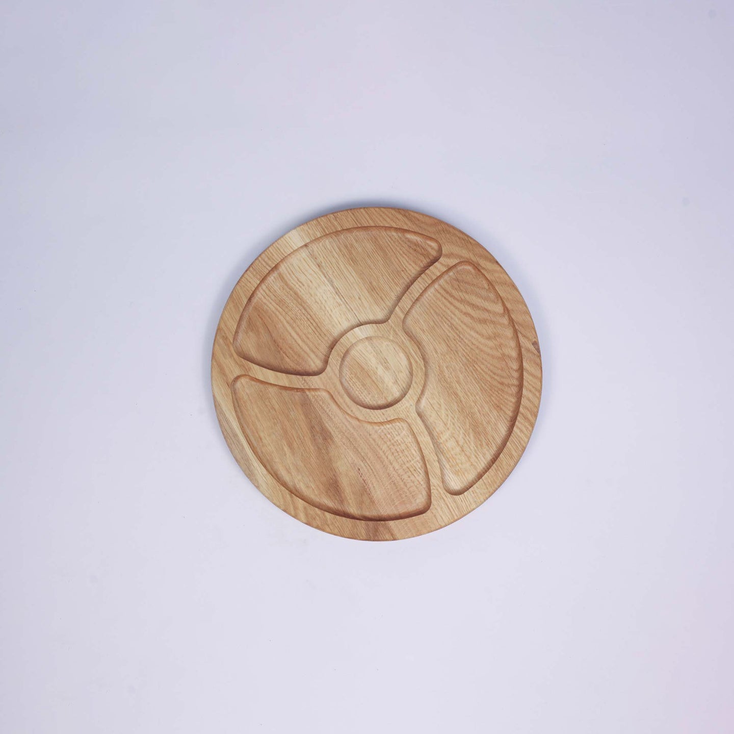 Round Wooden Platter (4 divisions)