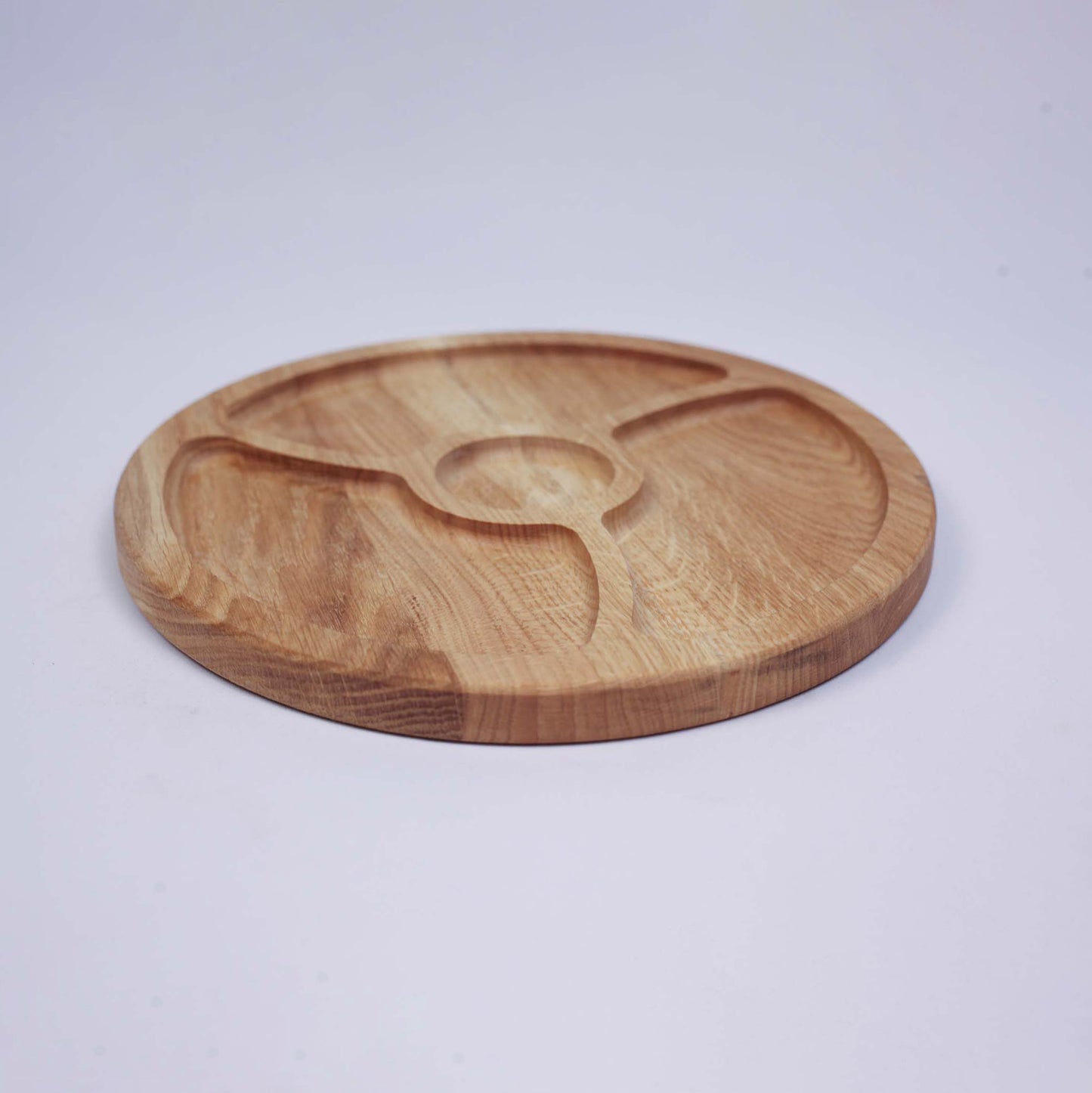 Round Wooden Platter (4 divisions)