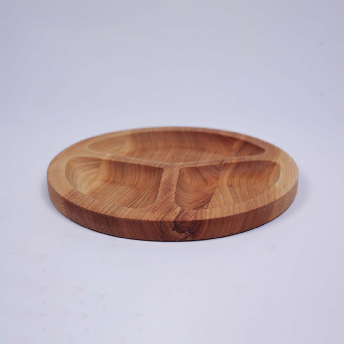 Round Wooden Platter (3 divisions)