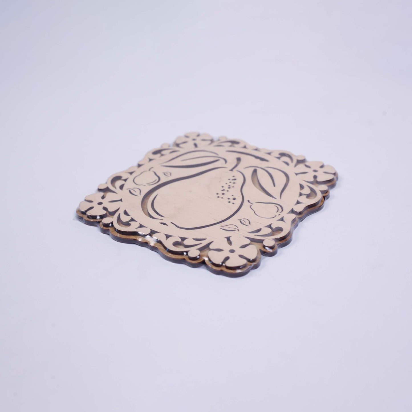 Square Kitchen Coaster for Hot Dishes "Pear"