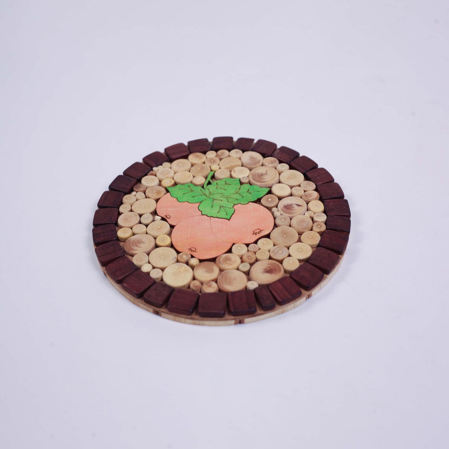 Round Kitchen Coaster for Hot Dishes "Tomato"