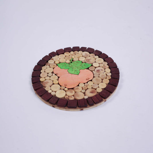 Round Kitchen Coaster for Hot Dishes "Tomato"