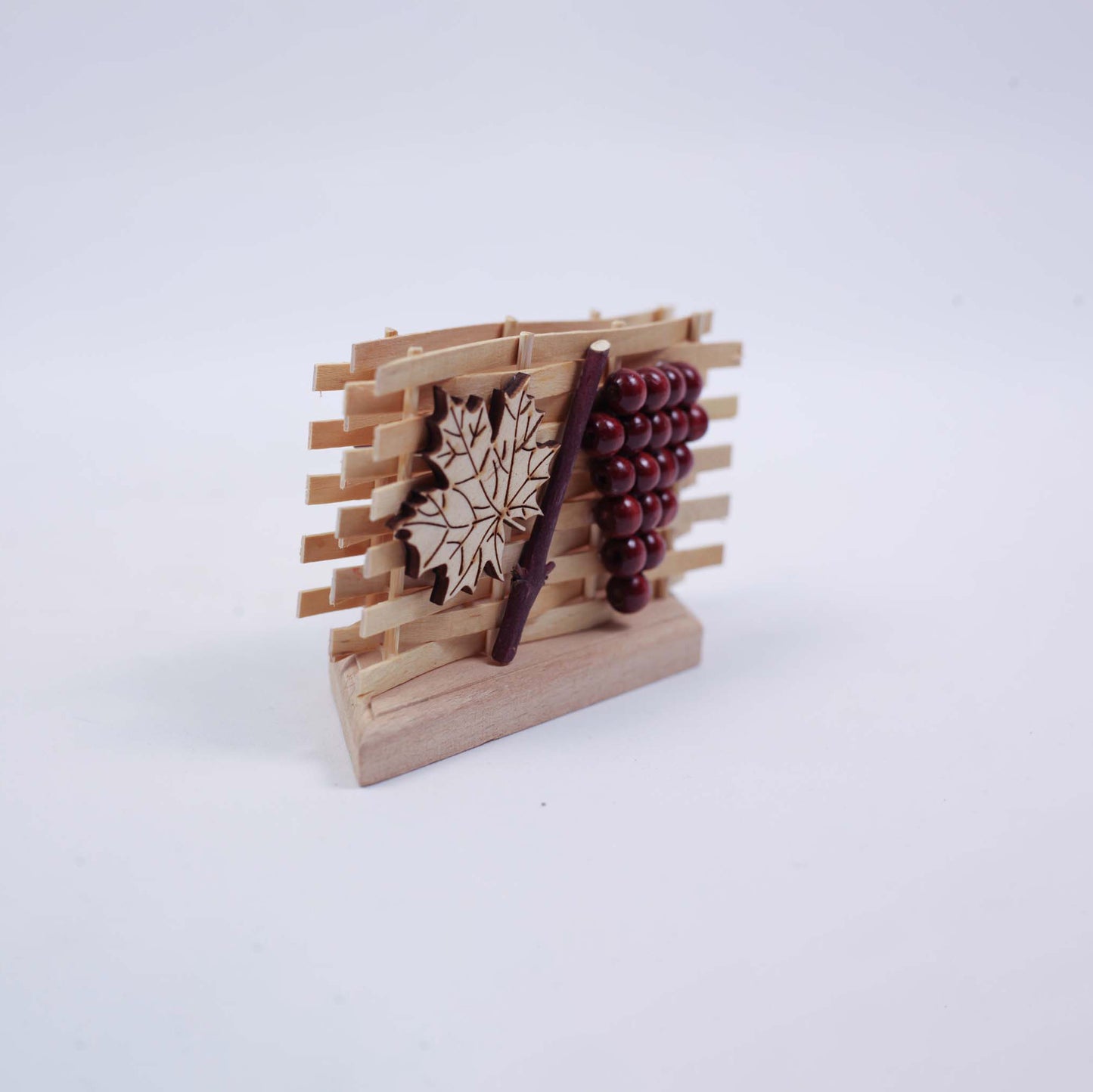 Napkin Holder with Grapes and Leaf