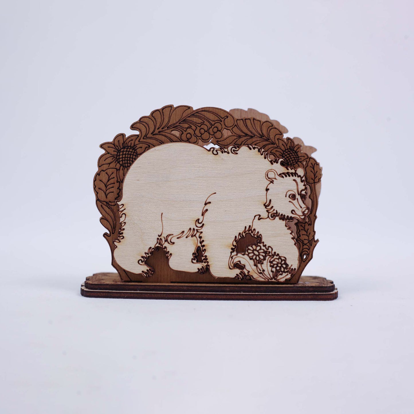 Napkin Holder with a White Bear