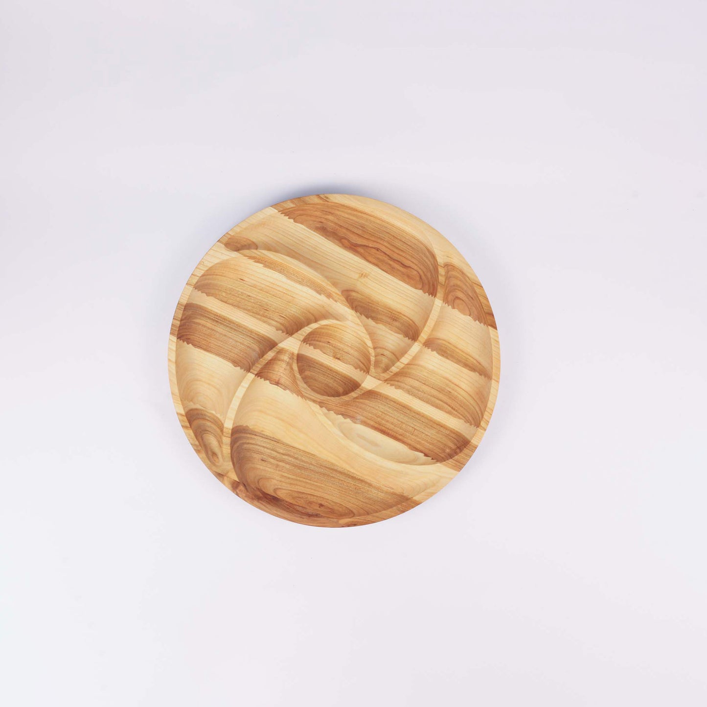 Round Wooden Platter (5 divisions)