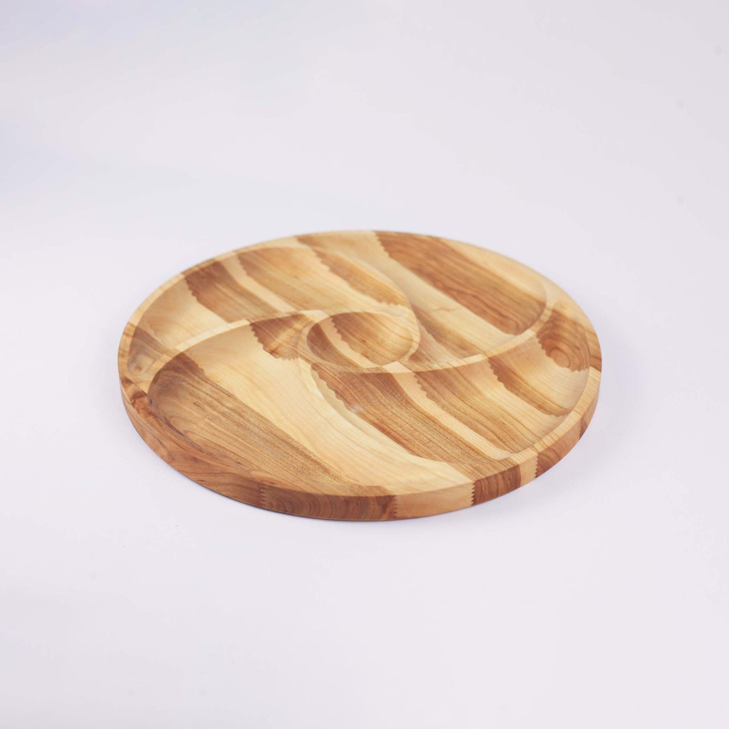 Round Wooden Platter (5 divisions)